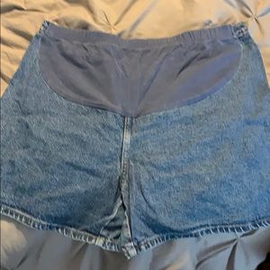 Maternity jean shorts